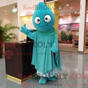 Cyan spinat maskot...