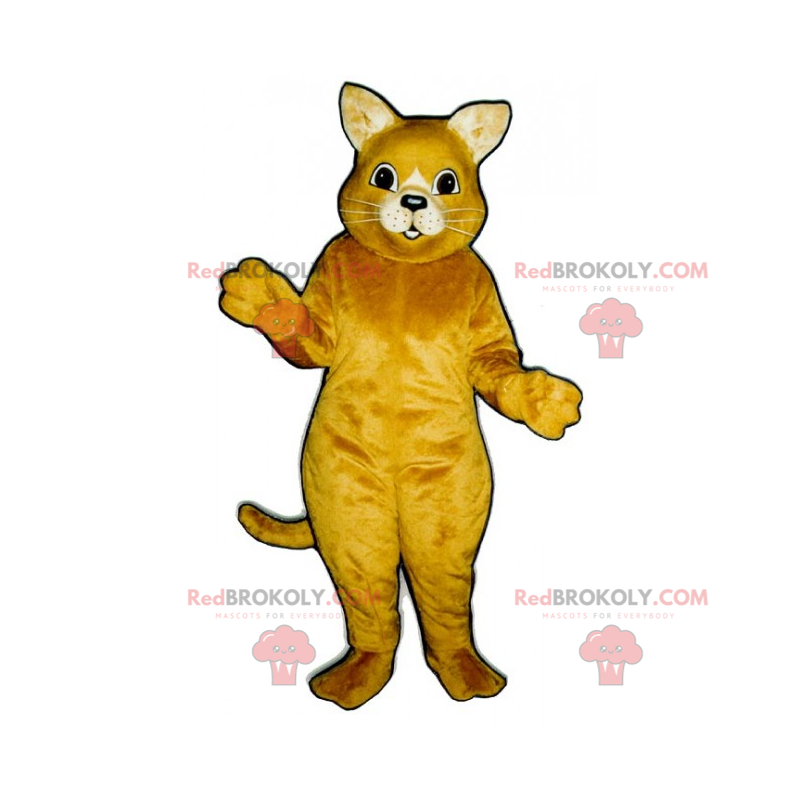 Cat mascot with white whiskers - Redbrokoly.com
