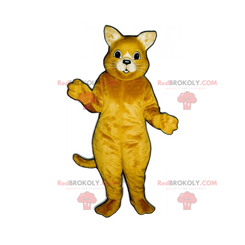 Katzenmaskottchen mit weißen Schnurrhaaren - Redbrokoly.com
