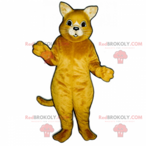Katzenmaskottchen mit weißen Schnurrhaaren - Redbrokoly.com