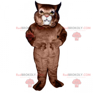 Mascotte de chat aux oreilles pointus - Redbrokoly.com