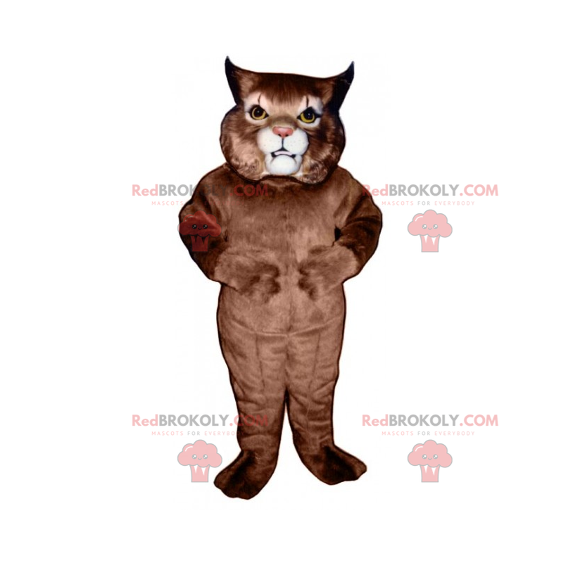 Katzenmaskottchen mit spitzen Ohren - Redbrokoly.com