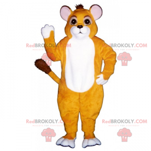 Maskot kočka s malými kulatými ušima - Redbrokoly.com