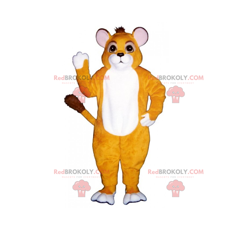 Cat mascot with small round ears - Redbrokoly.com