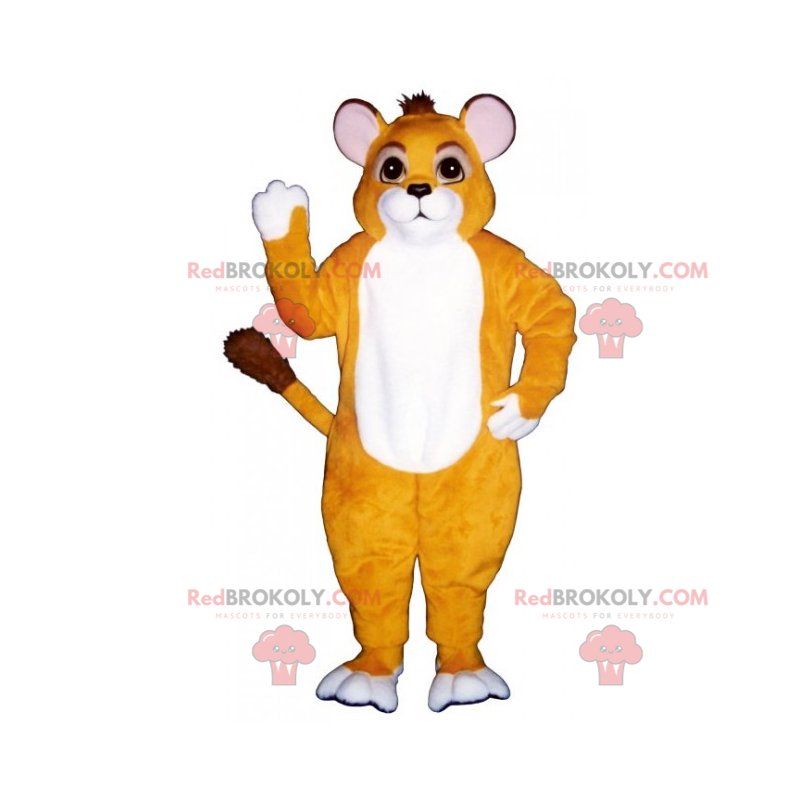 Katzenmaskottchen mit kleinen runden Ohren - Redbrokoly.com