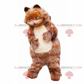 Katzenmaskottchen mit langen und roten Haaren - Redbrokoly.com