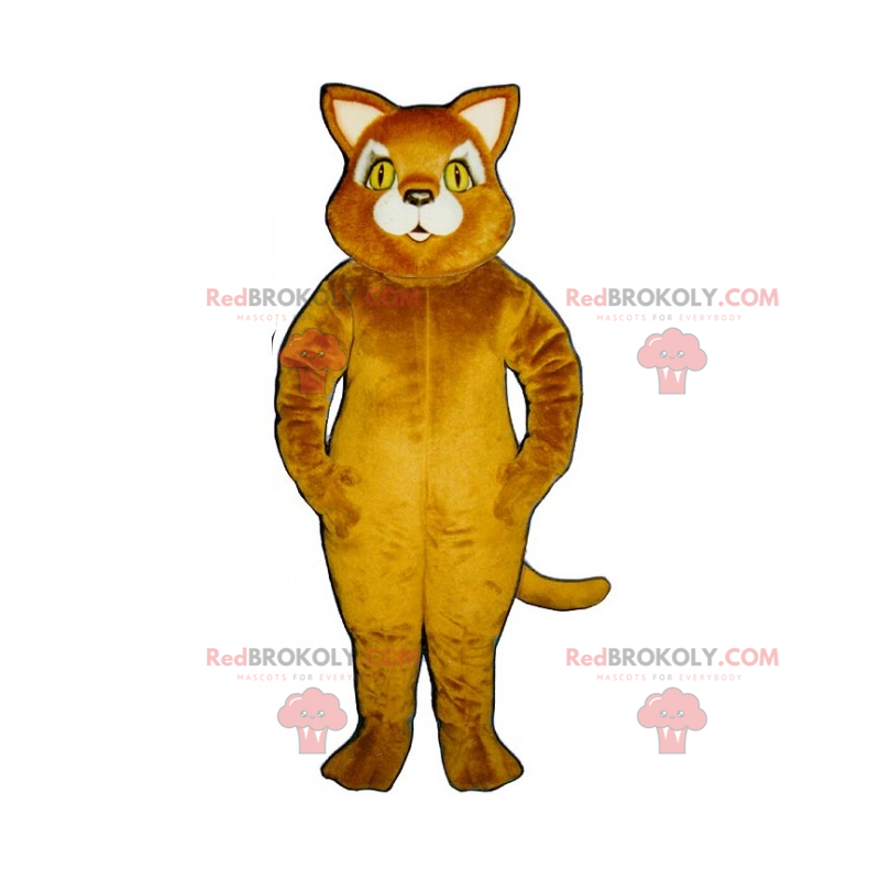 Katzenmaskottchen mit gelben Augen - Redbrokoly.com