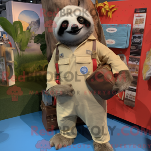 Cream Sloth mascot costume...