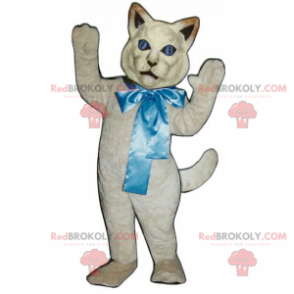 Mascotte gatto con grande fiocco - Redbrokoly.com