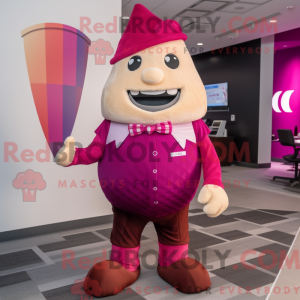 Magenta Ice Cream Cone...