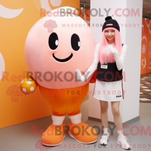 Peach Handball Ball mascot...