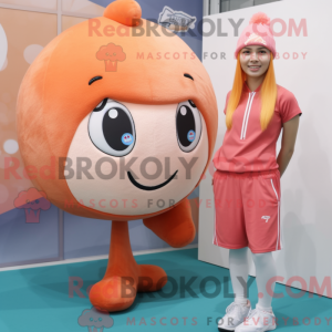 Peach Handball Ball maskot...
