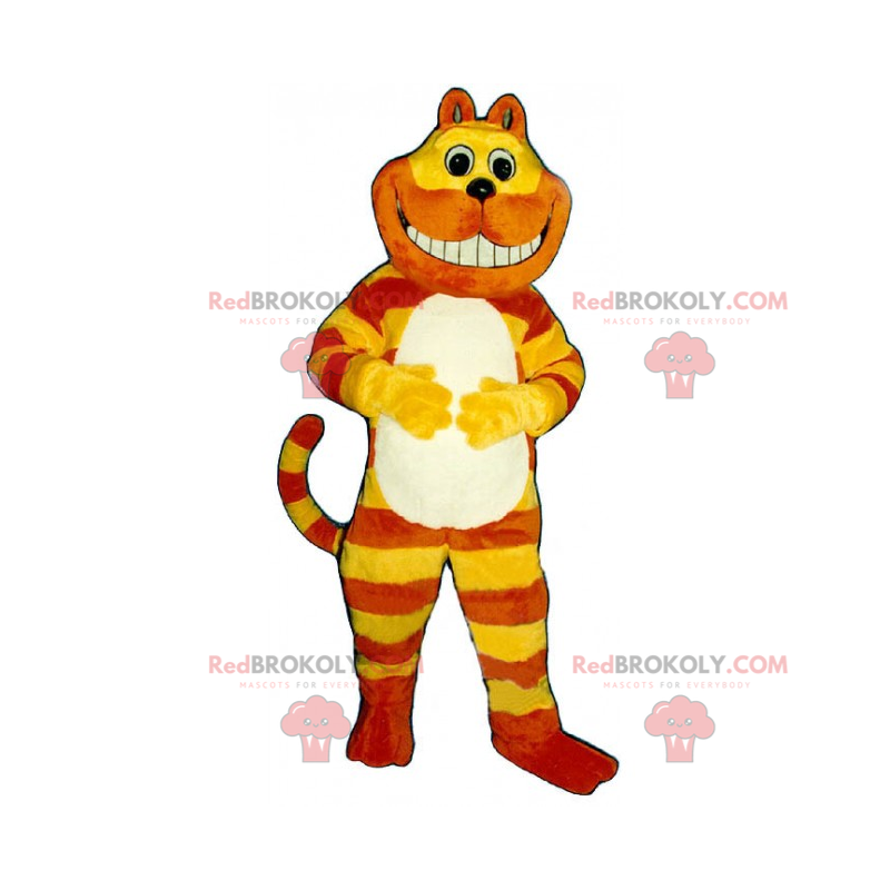 Yellow and orange bicolor cat mascot - Redbrokoly.com