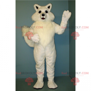 Maskotka biały kot - Redbrokoly.com