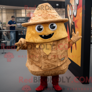 Gold Nachos mascot costume...