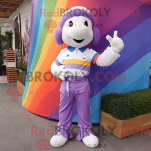 Lavendel regnbue maskot...