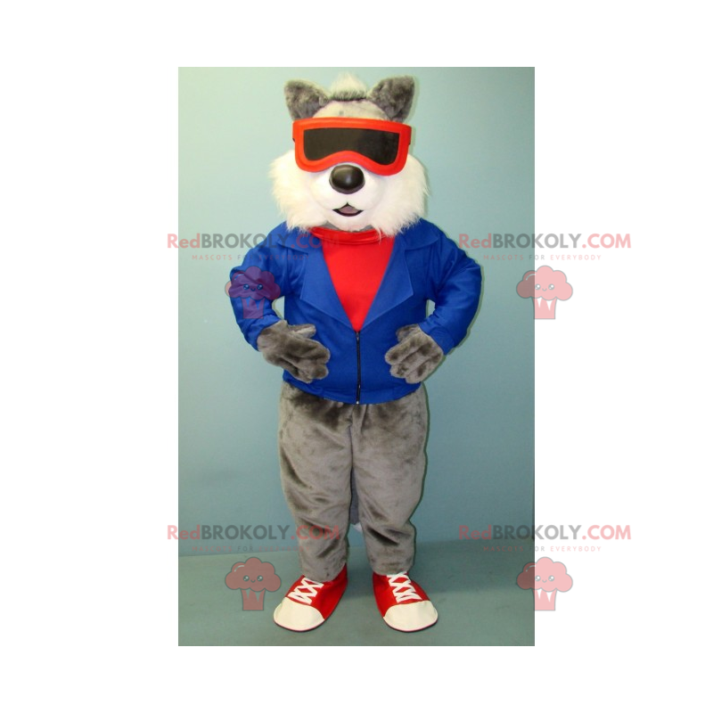 Maskot kočka v teplácích a teniskách - Redbrokoly.com