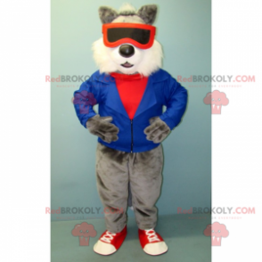 Cat mascot in tracksuit and sneakers - Redbrokoly.com