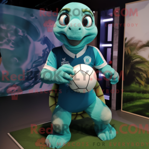 Disfraz de mascota Cyan Sea...