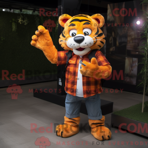 Orange Tiger mascot costume...