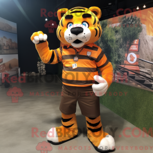 Orange Tiger mascot costume...