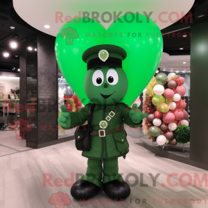 Green Heart Shaped Balloons...