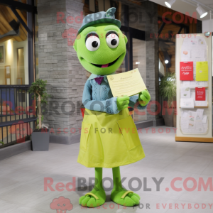 Postava maskota Lime Green...