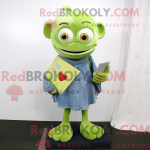 Postava maskota Lime Green...