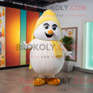 Witte mango mascottekostuum...
