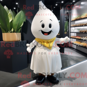 Witte mango mascottekostuum...