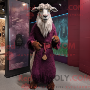 Maroon Angora Goat maskot...