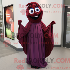 Maroon Aubergine maskot...