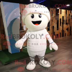 White Volleyball Net mascot...