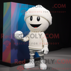 White Volleyball Net mascot...