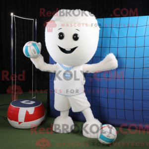 White Volleyball Net mascot...