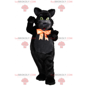 Mascotte de chat noir avec nœud - Redbrokoly.com