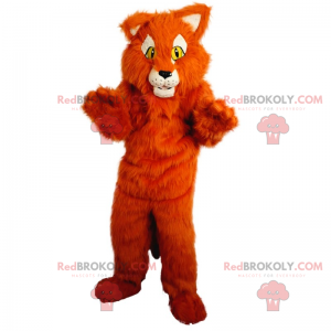 Mascote gato vermelho - Redbrokoly.com