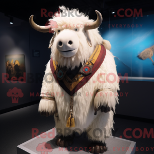 Witte Yak-mascottekostuum...