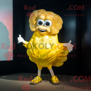Gul østers maskot kostume...