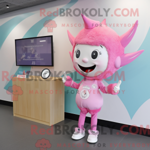 Maskotdraktfigurat Pink...