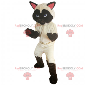 Mascotte de chat siamois aux yeux bleus - Redbrokoly.com