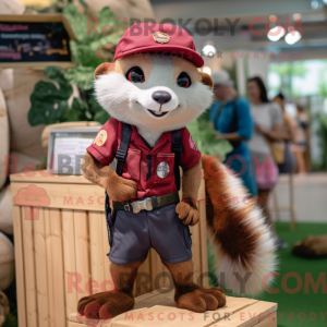 Maroon Ferret mascot...