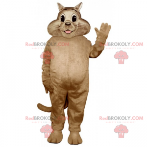 Mascotte de chat souriant - Redbrokoly.com