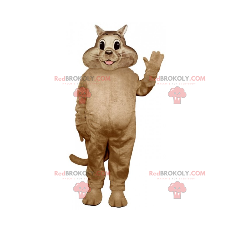 Leende kattmaskot - Redbrokoly.com