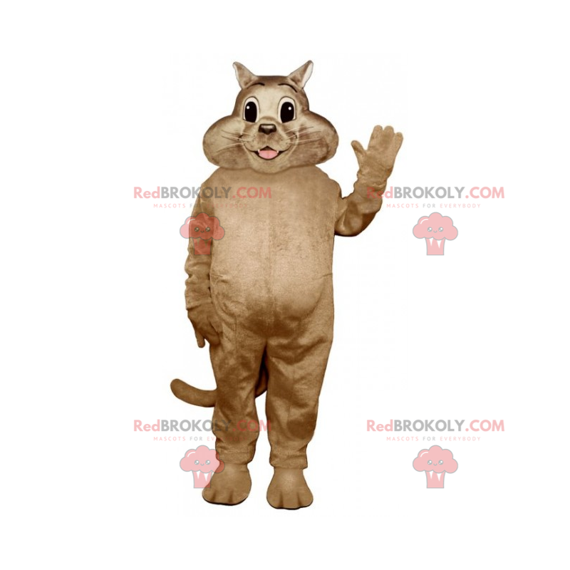 Lächelndes Katzenmaskottchen - Redbrokoly.com