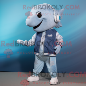 Gray Blue Whale maskot...