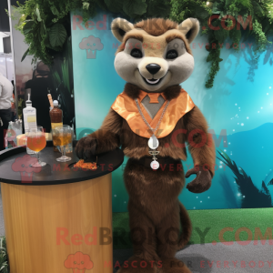Brauner Marder Maskottchen...