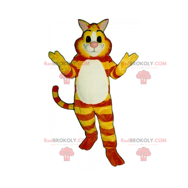 Gul och orange tigerkattmaskot - Redbrokoly.com Gul och orange tigerkattmaskot - Redbrokoly.com