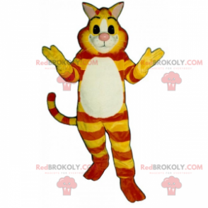 Yellow and orange tiger cat mascot - Redbrokoly.com