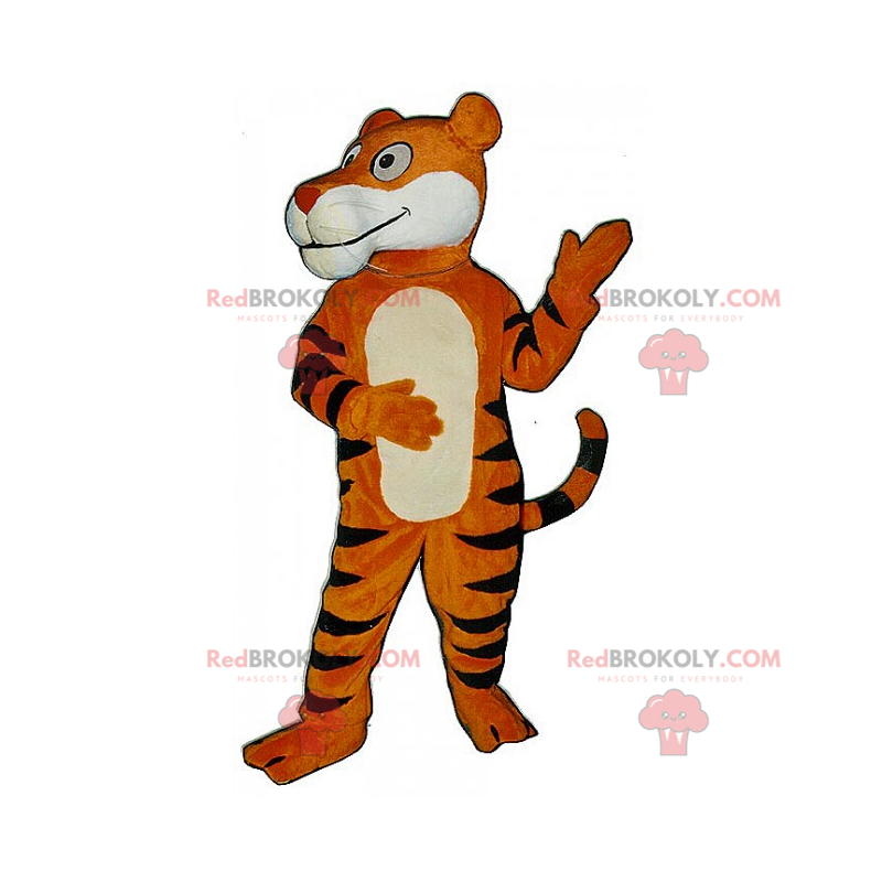 Maskottchen der orange und schwarzen Tigerkatze - Redbrokoly.com